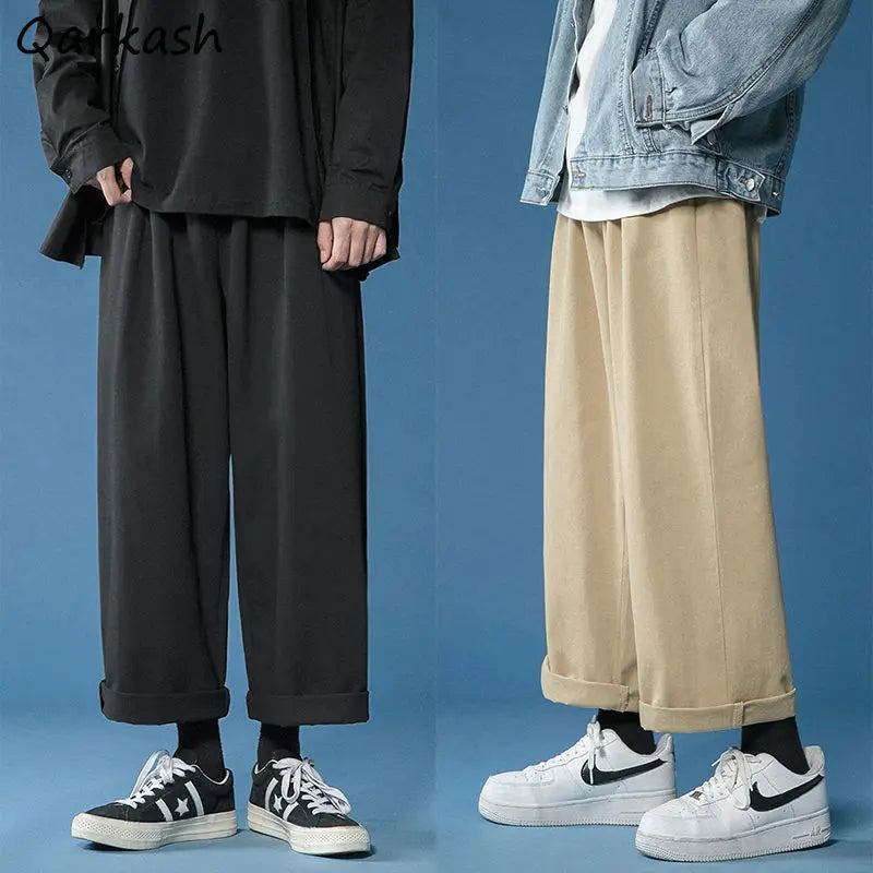 Wide Leg Pants  Drawstring Simple Looses