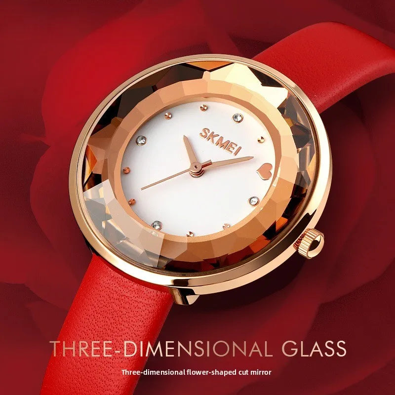 Women's Quartz Watch Screw-Down Crown