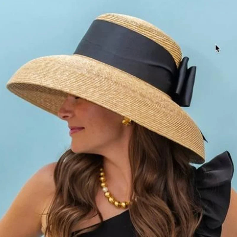 Retro Gold Braided Female Sunshade Flat Sequins Hat