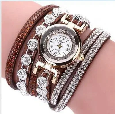 Bracelet Watch Women Vintage Rhinestone Crystal Dial