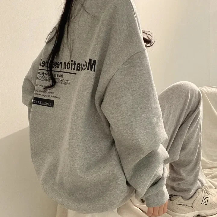 Women Sweatshirts Oversized Spring Hoodie Long Sleeve Casual Letter Print