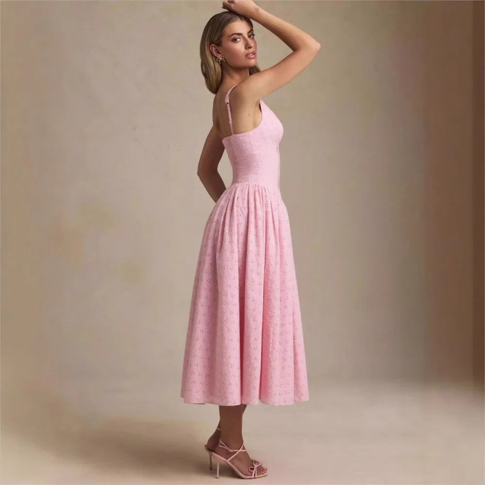 Slim Suspender  Elegant Retro Evening Dress
