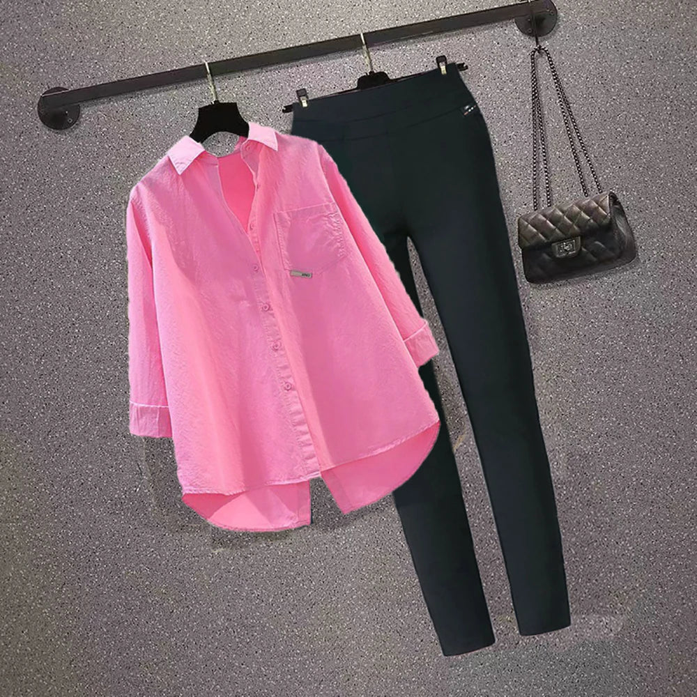Women's Casual Sets Oversized Cotton Shirts