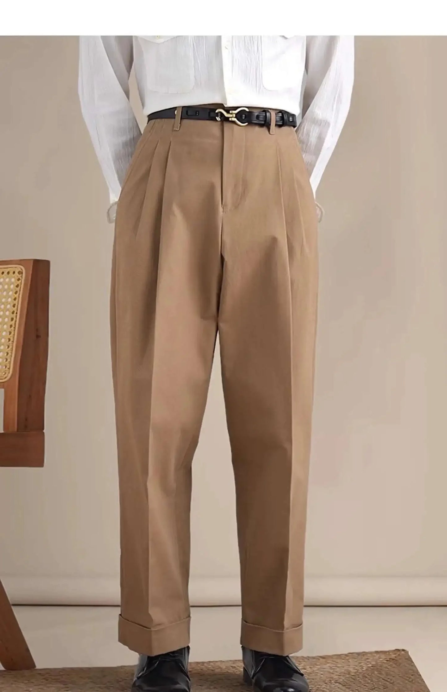 Men Dress Pants  CottonBlack White Trousers