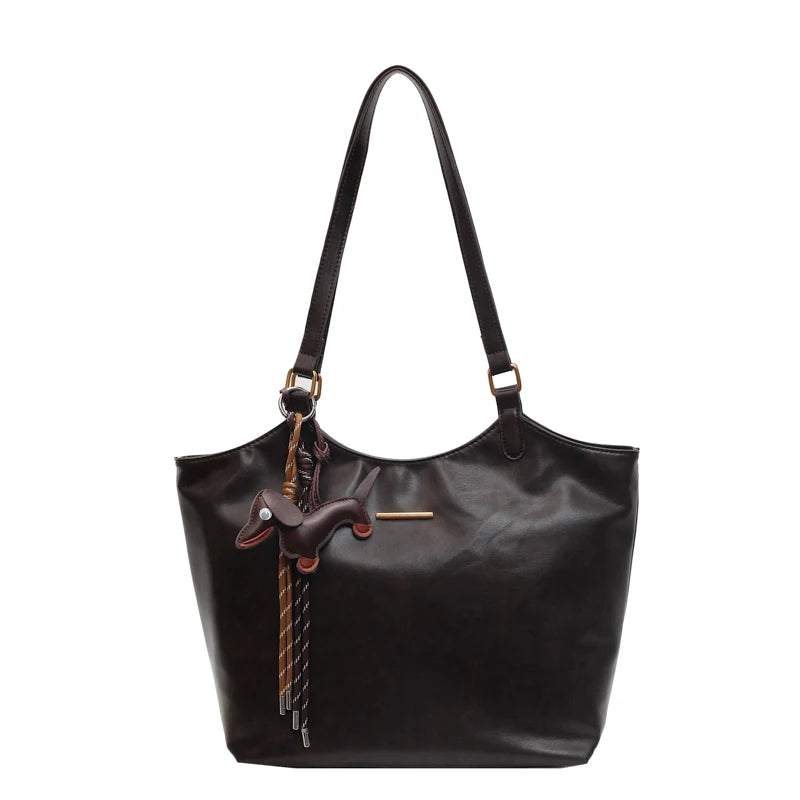 Women Vintage Shoulder Bag  Retro Tote Handbag Large Capacity Fashion Underarm Bag