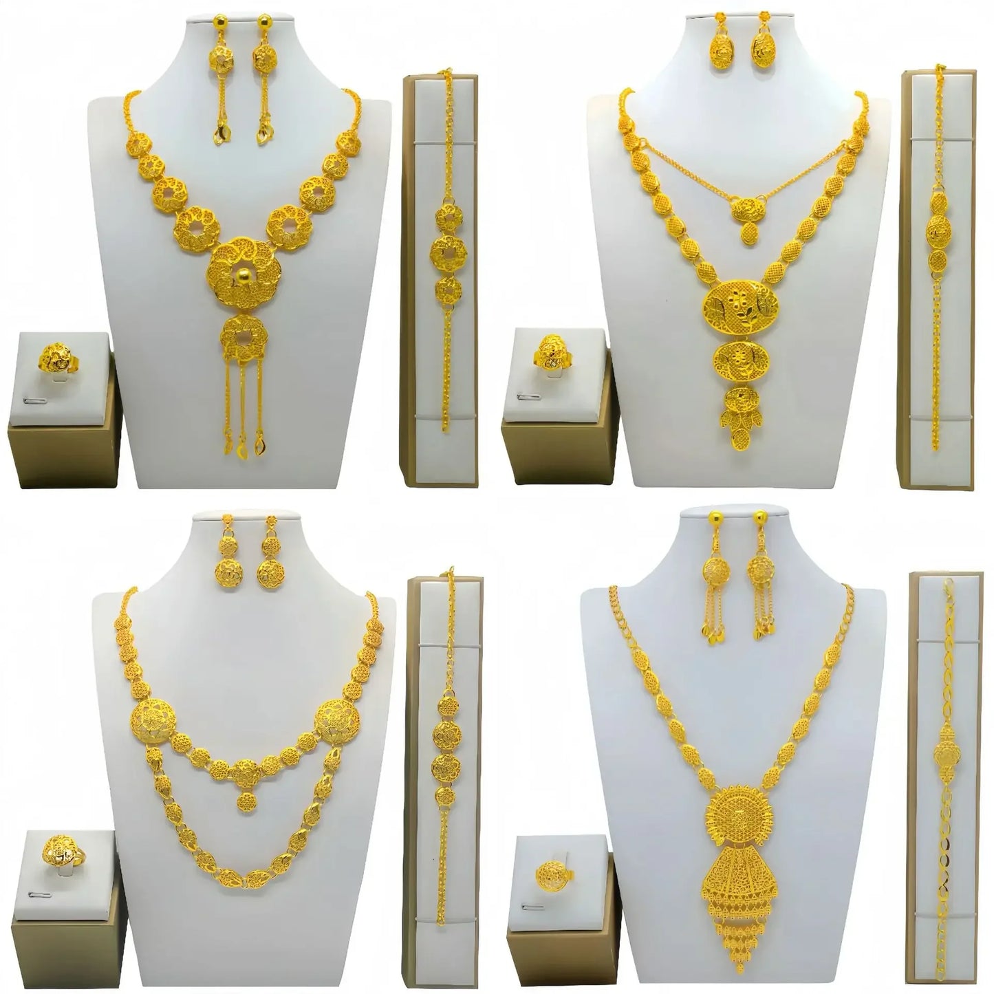Flower Design Luxury Color Women's Jewelry Set