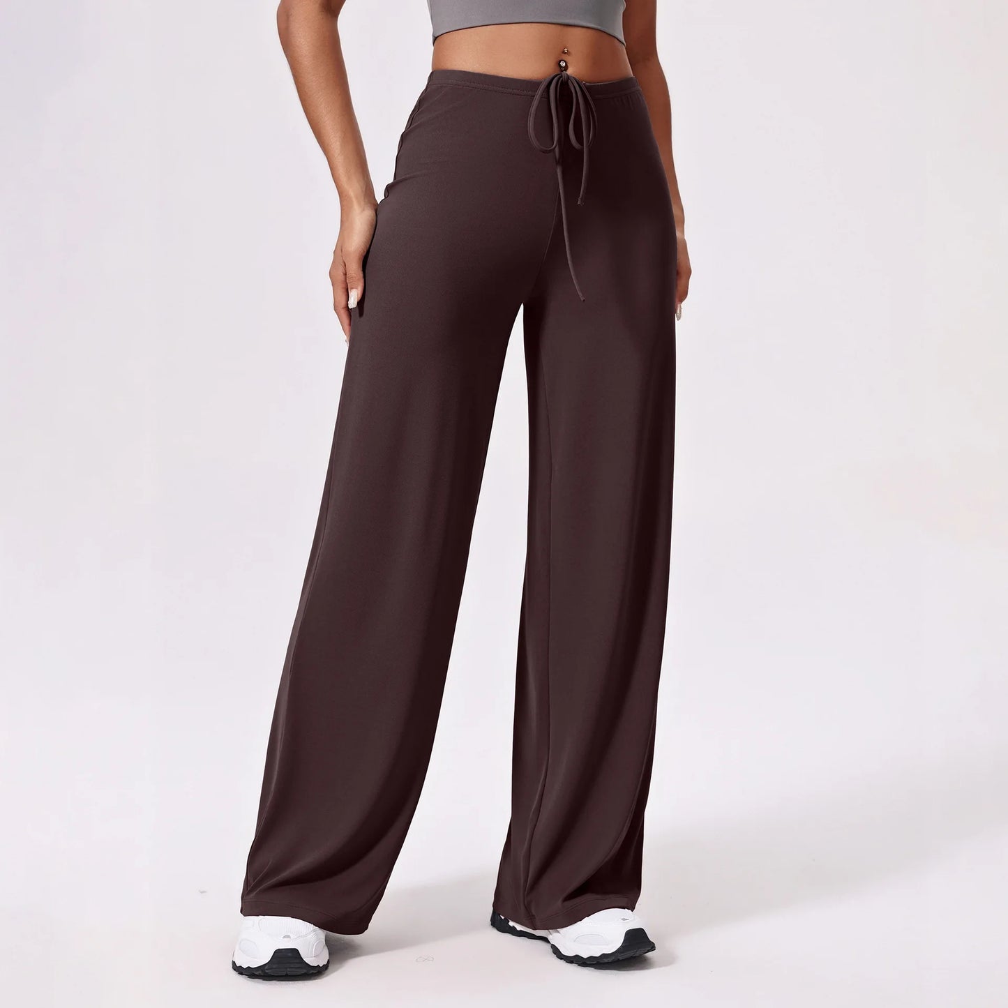 Women's Wide-leg Loose Yoga Pants High Waist Hip Lift Breathable Sports Flared Trousers