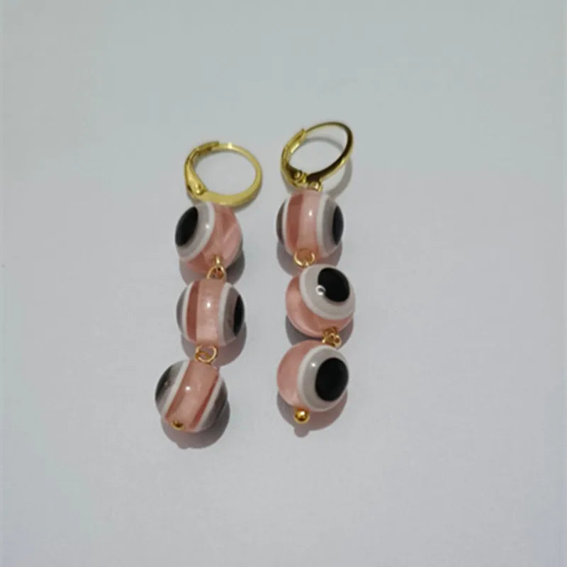Red Pearl Long Tassel Earrings