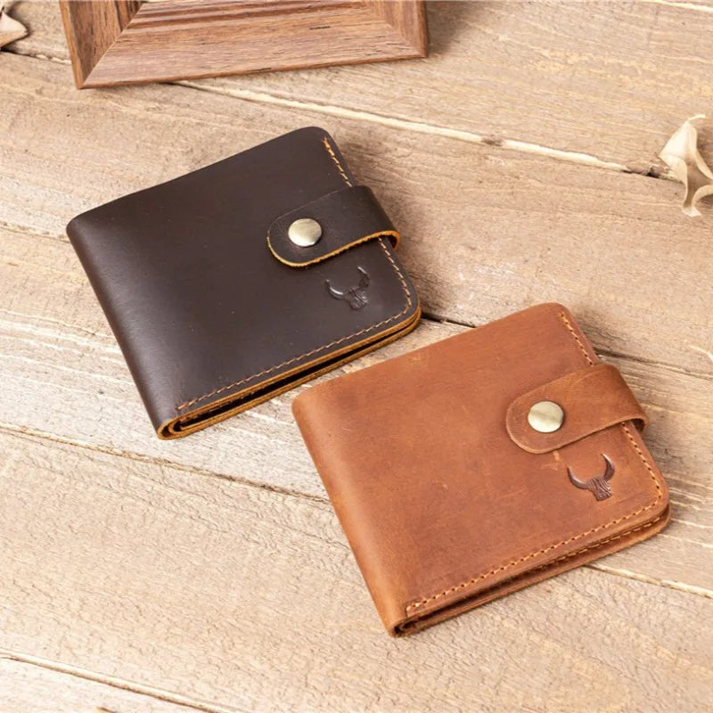 Leather Men's Wallets with Coin Pocket