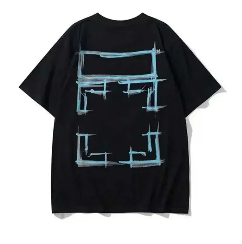 Men's T Shirt High-quality Version Clothing Graffiti Shirt Short Sleeve