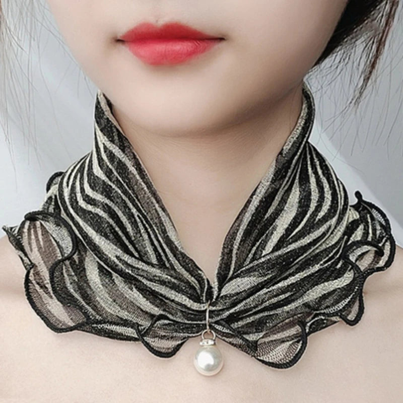 Fashion Scarves for Women Print Satin Silk Scarf