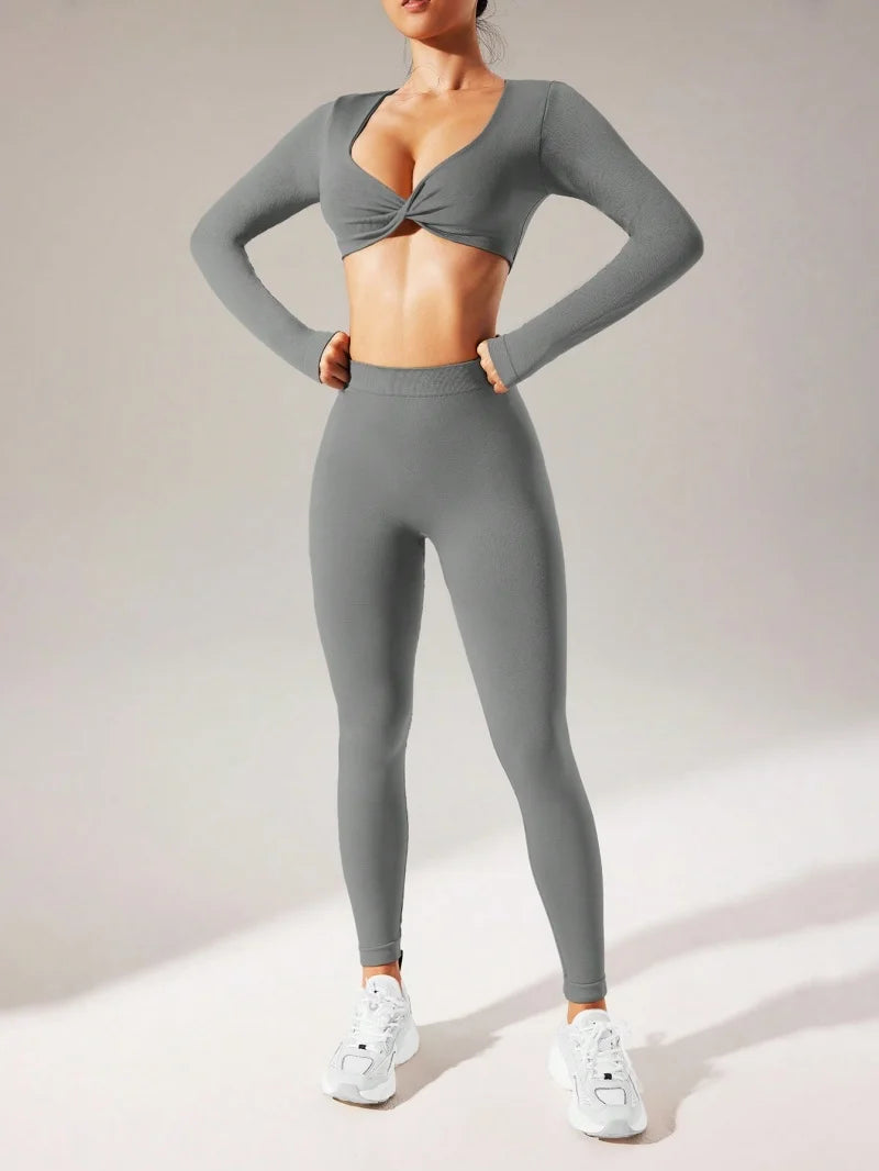 Workout Sets for Women 2 Piece High Waisted Seamless Leggings