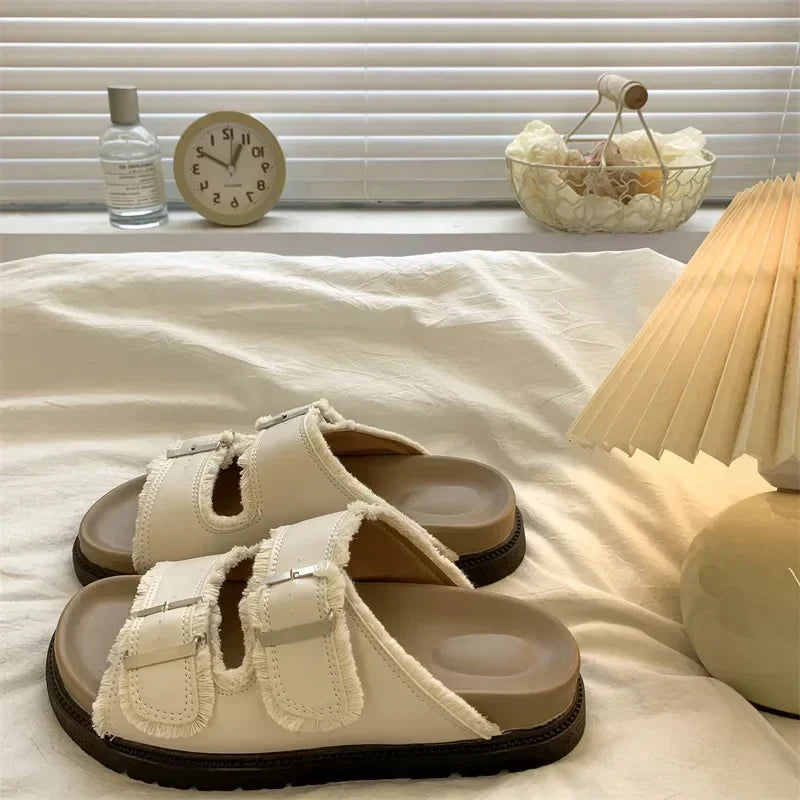 High Quality Female Shoes Ladies Slippers Platform Soft Slides