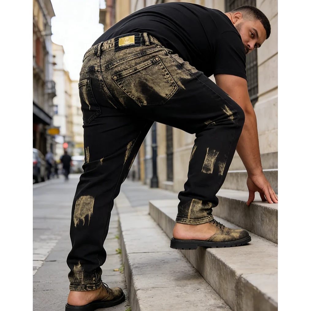 men's jeans, trendy brand, high street, gradient