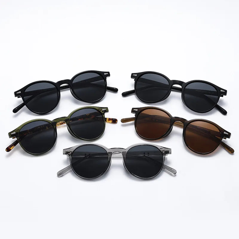 Vintage Round Sunglasses for Women Men Circular Sun Glasses