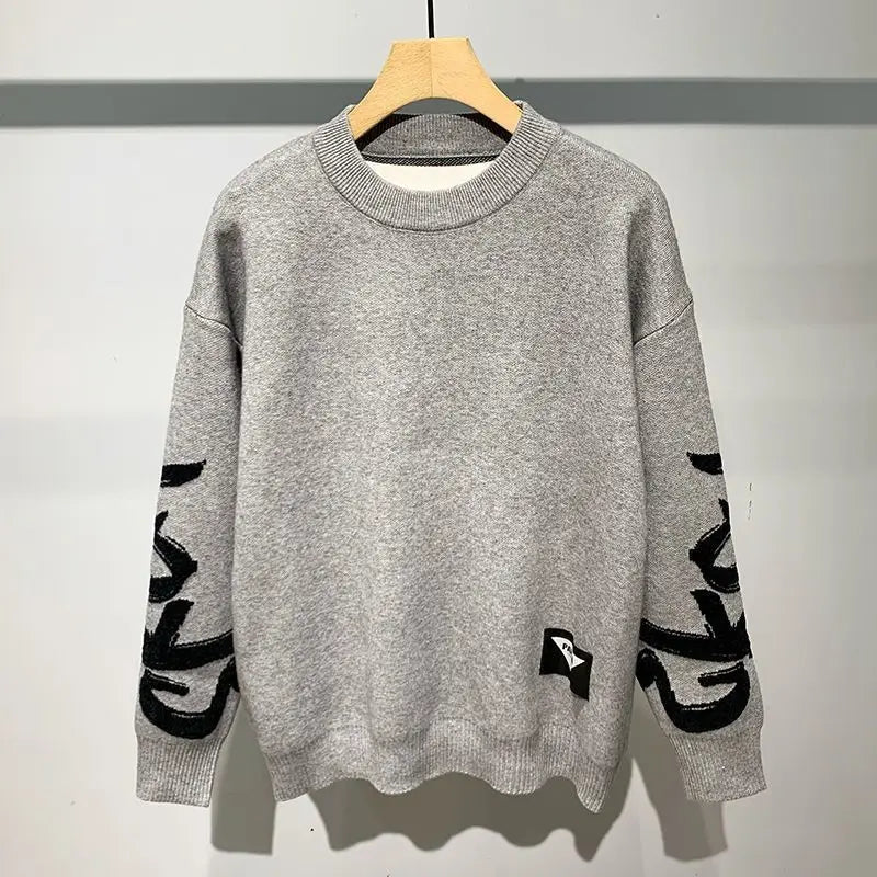 Trendy  Fashion Long-sleeved Sweater  Knitted Sweater