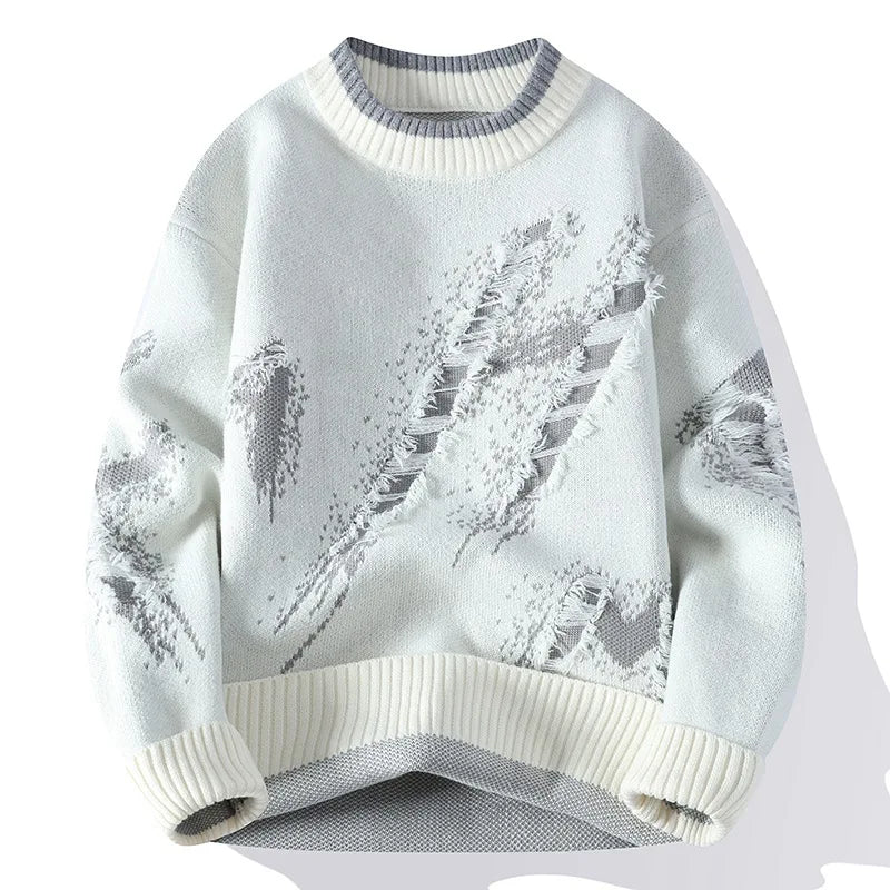 Casual Sweater for Men's Knitted Base Shirt