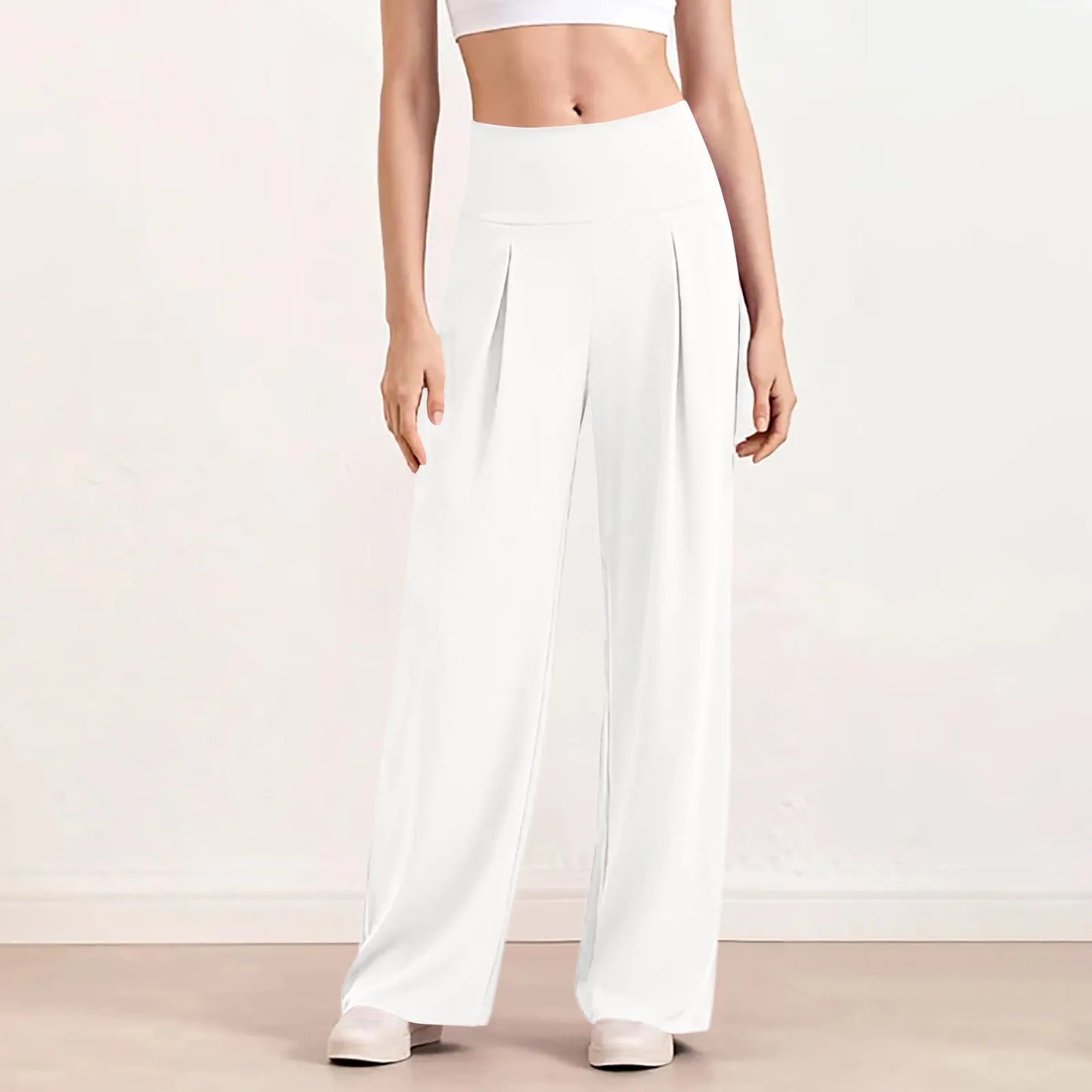 Women's Wide Leg Sports Pants  Comfortable Elastic Wide Leg Pants