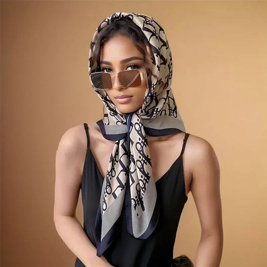 Ladies' Silk imitation Vintage scarf