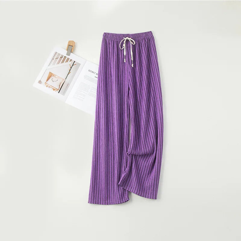 Wide Leg  Women's High Waist Drape Pleated Loose Casual pants