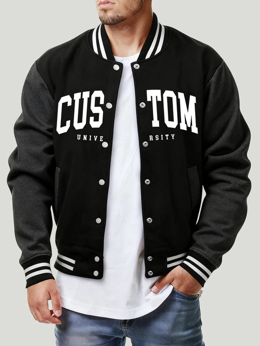 Custom University Printing Coats  Pocket Baseball Jersey Fleece