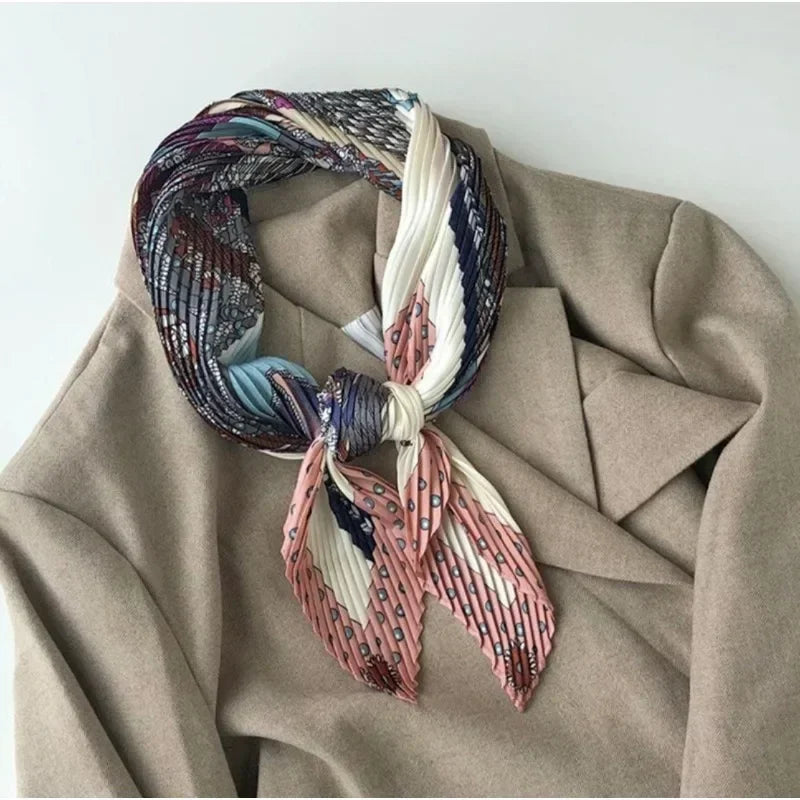 Ladies'  Fashionable and Versatile scarfs with Pleats and Ins