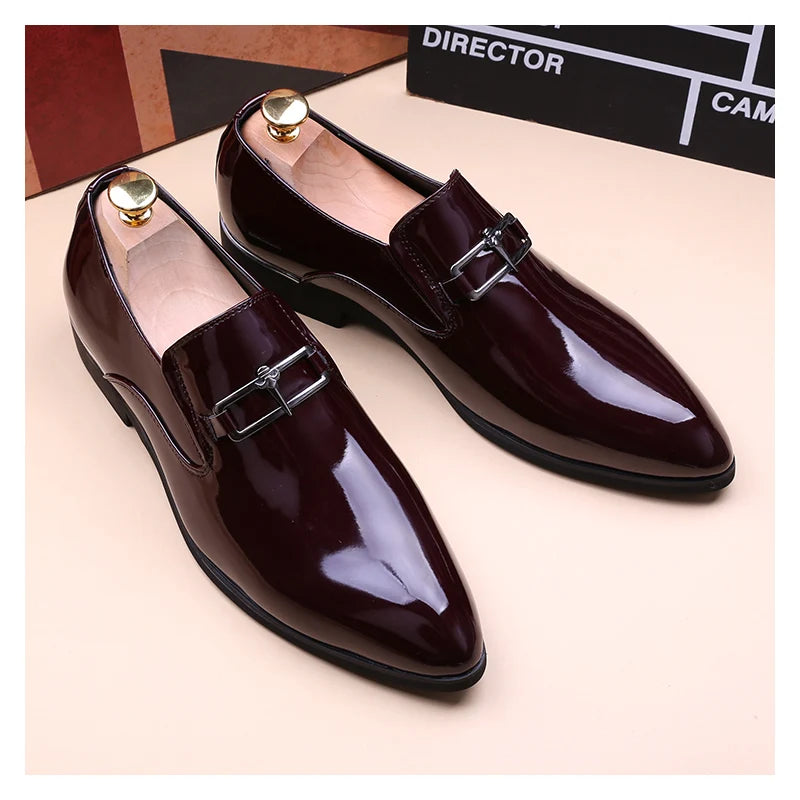 Men's Business Shoes  Light Soft Leather Shoes Loafers Slip on Comfortable Dress Shoes