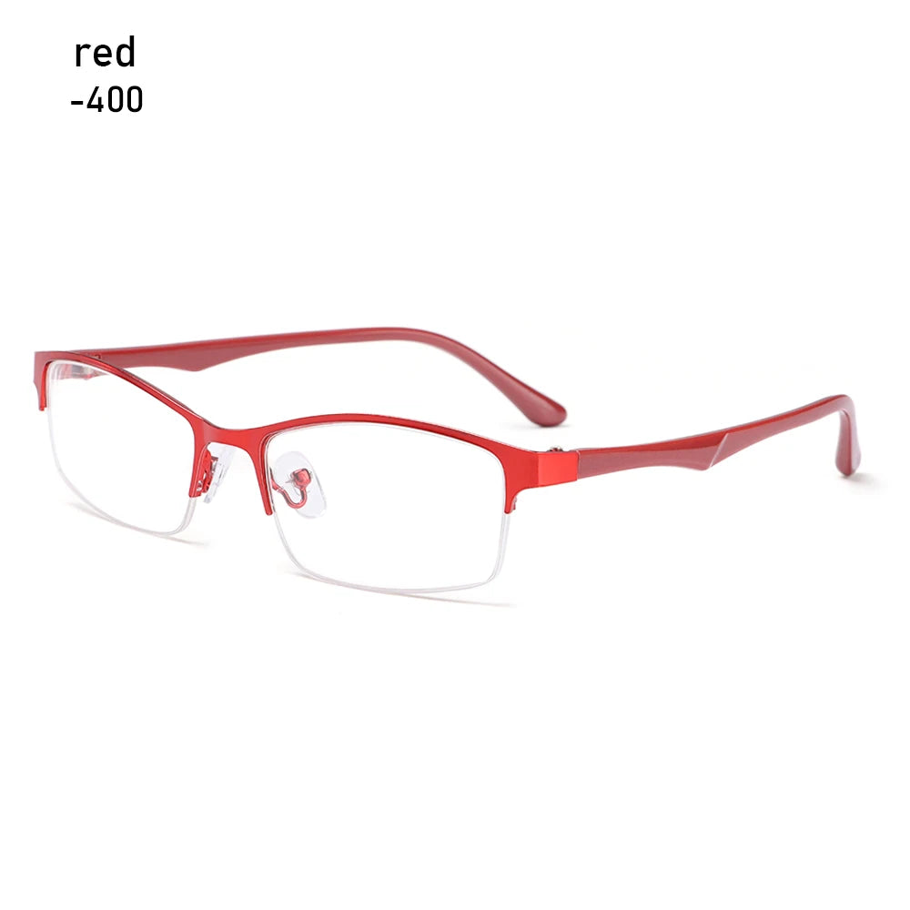 Women Half Frame Optical Computer Goggles Short-sighted Eyewear