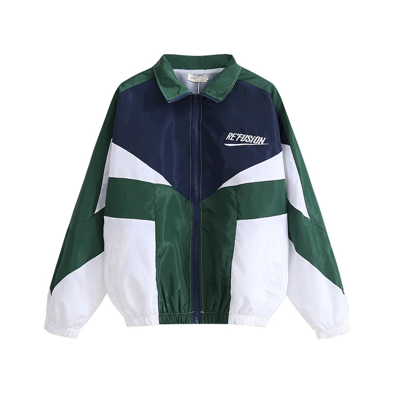 Varsity Jacket Men Patchwork Embroidery Bomber Jacket