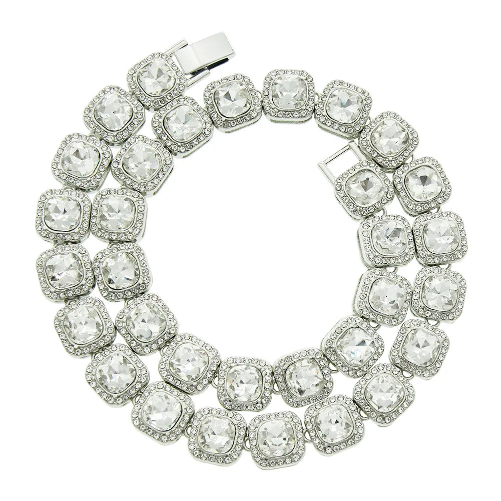 Ice Chain Necklace Bracelet For Men Women