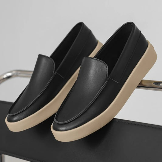 Men's Leather Shoes Formal Dresses Fashionable Flat Bottomed Walking Shoes