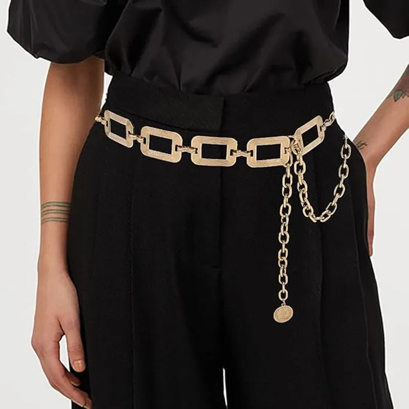 Women's Chain Belt Metal Waist Belt