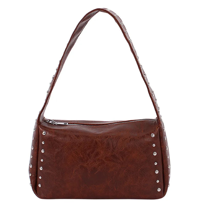 Crossbody Bags for Women Shoulder Bags Trendy Fashionable Rivet Large Capacity Tote Bag