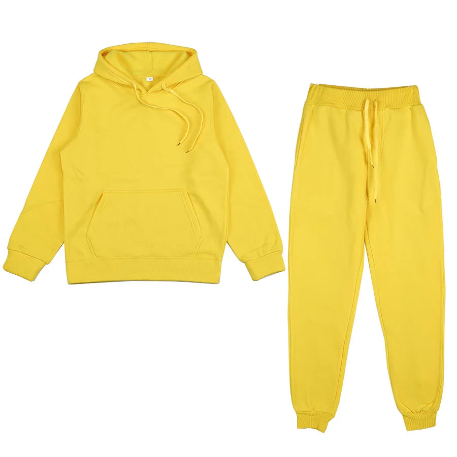 Women Warm Hoodie Sweatshirts And Long Pant