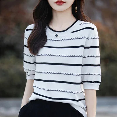 Women's T-Shirt Summer 100% Cotton Sweater