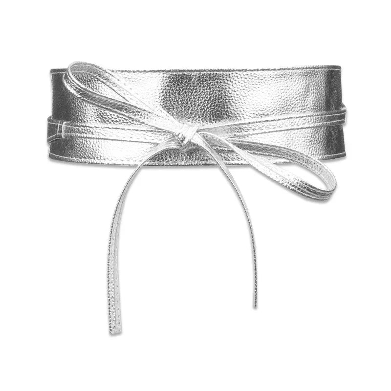Women Belt for Dress Leather Bowknot Wide Belts