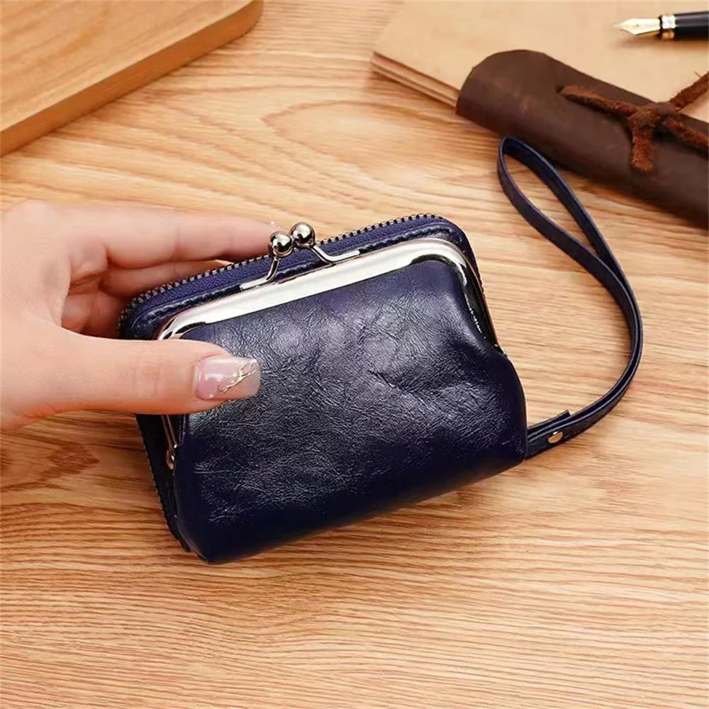 Women's Wallet Fashionable and Minimalist Wrist Strap Short Zero Wallet