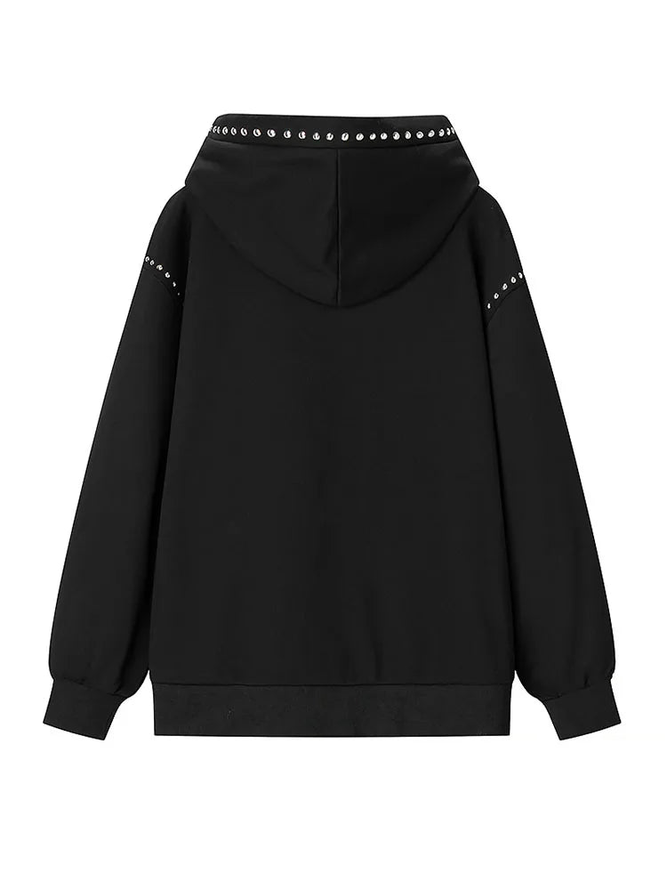 HH Woman Fashion Casual Hooded Sweatshirt Long Sleeves