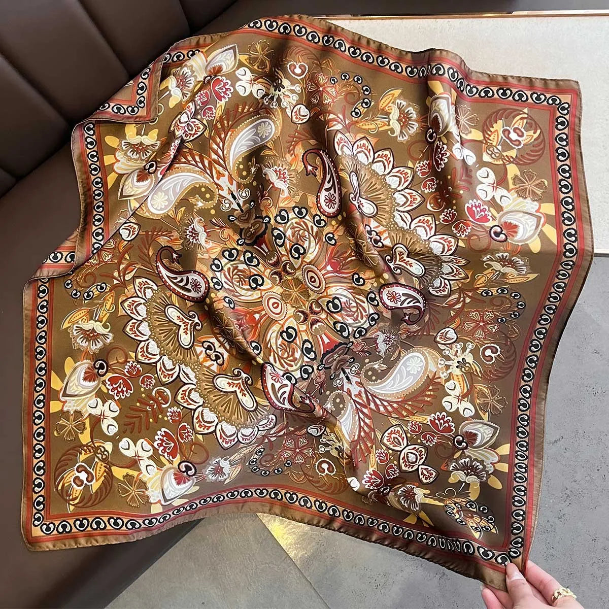 Scarves for Women Shawl Print Satin Scarf