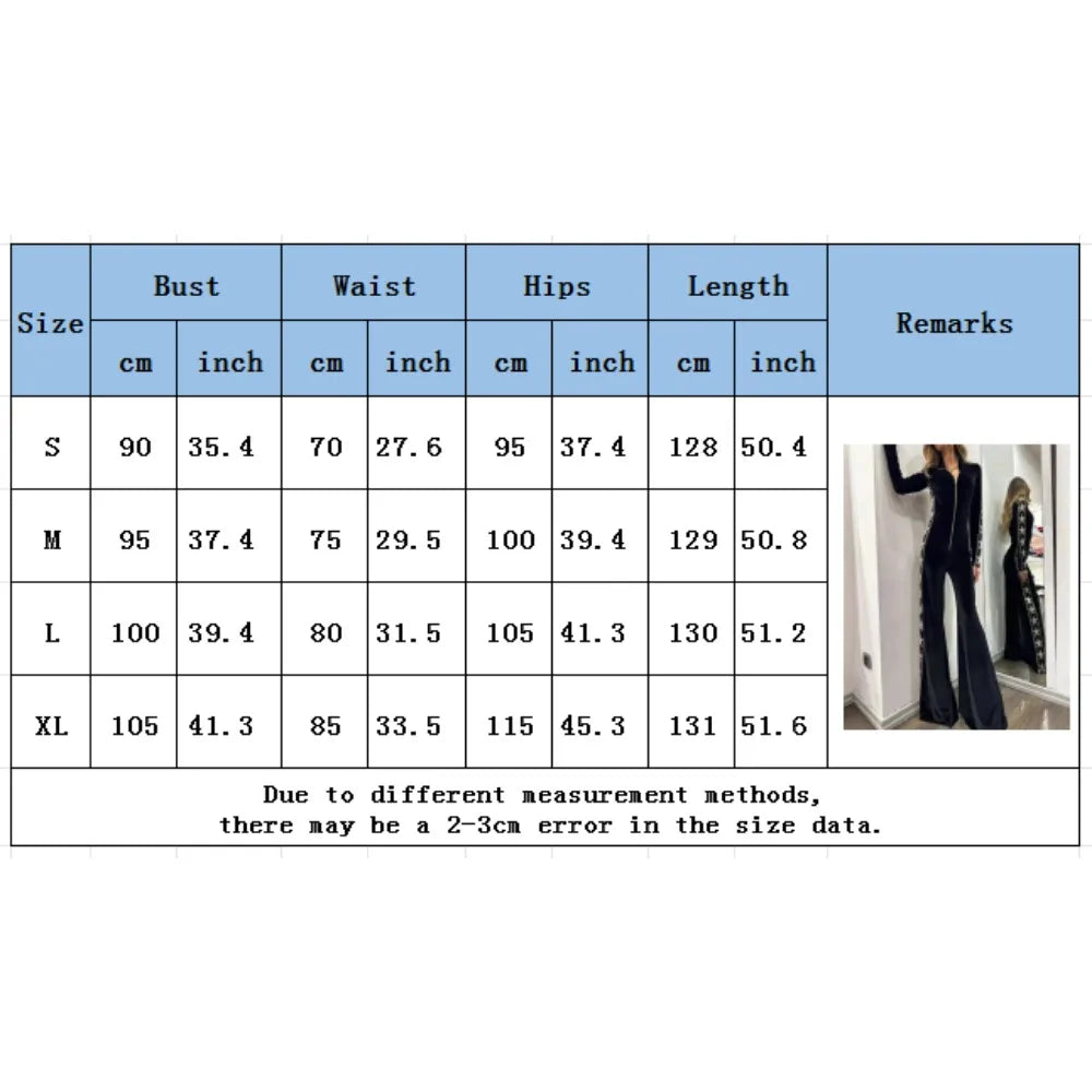Women's Jumpsuit Fashion Velvet Patchwork