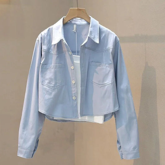 Women's Spring Summer Loose Cropped Blouses