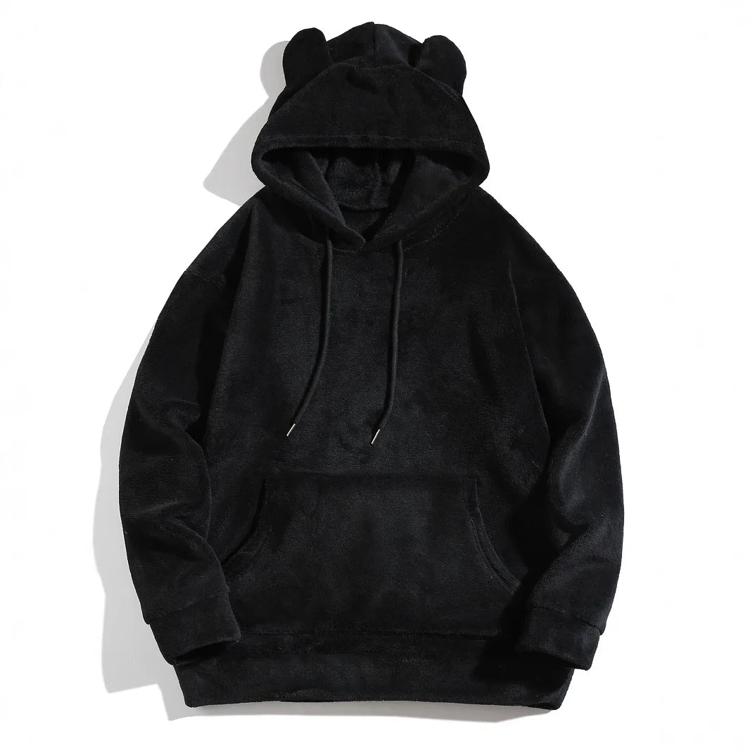 Men and Women Funny Warm Hoodies for Men Clothing Bear Ears