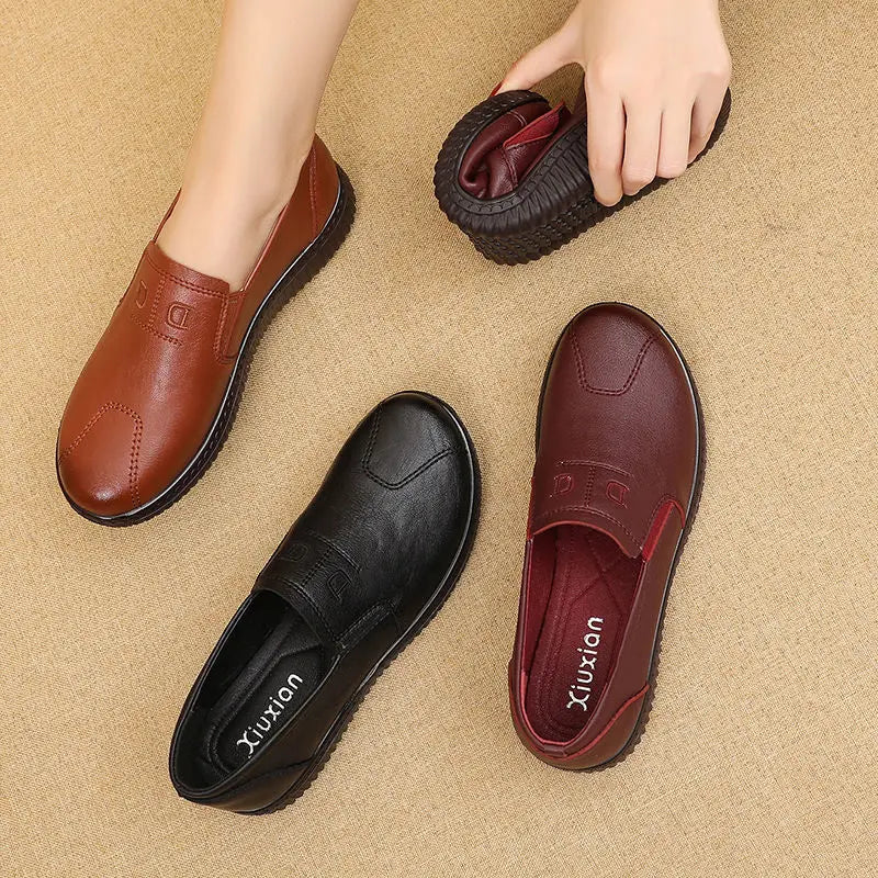 woman casual walking shoes grandma ladies comfort moccasins