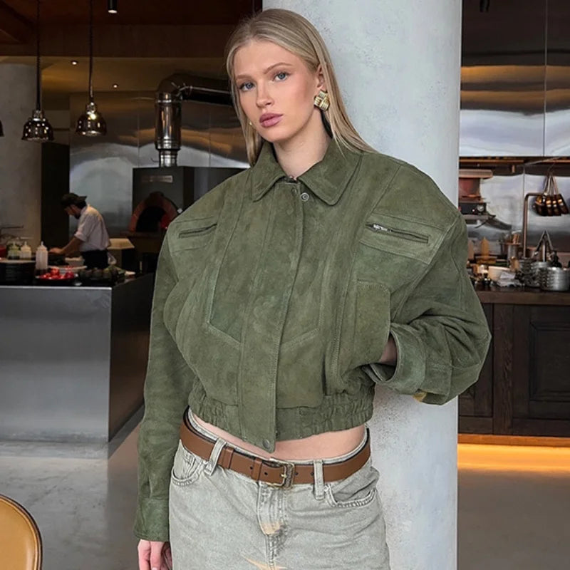 Vintage Suede Jacket For Women