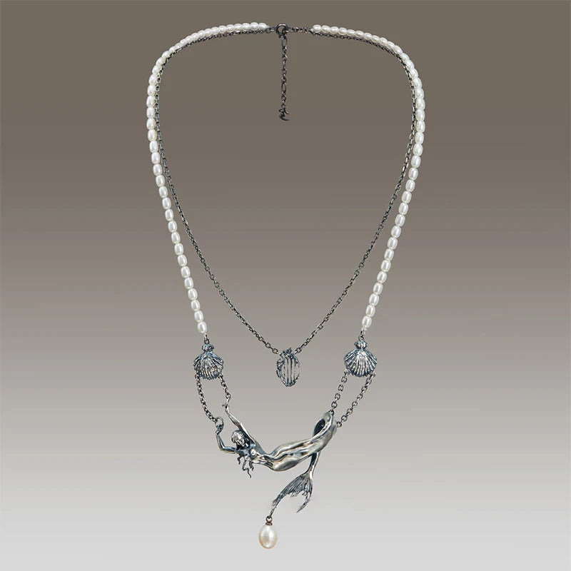 Mermaid Necklace Vintage Style Men's And Women's Jewelry