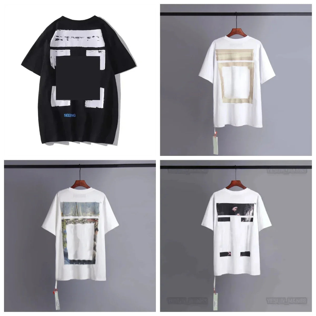 Men's T Shirt High-quality Version Clothing Graffiti Shirt Short Sleeve
