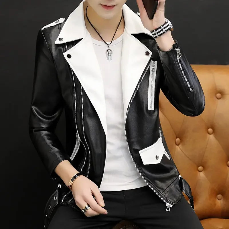 Coats Black Leather Jacket for Men