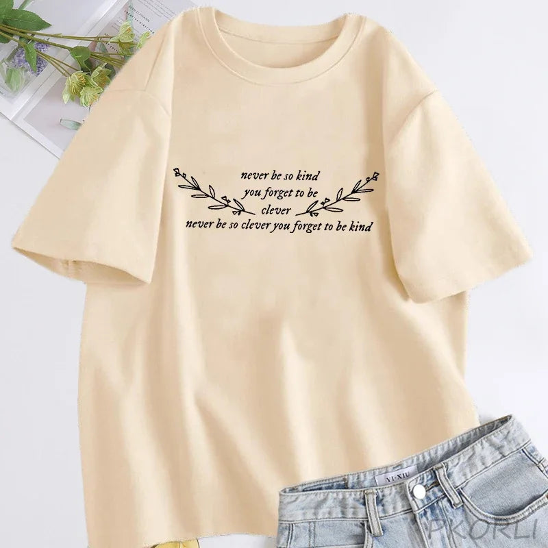 Women's  T Shirt  Cotton Short Sleeve  Streetwear
