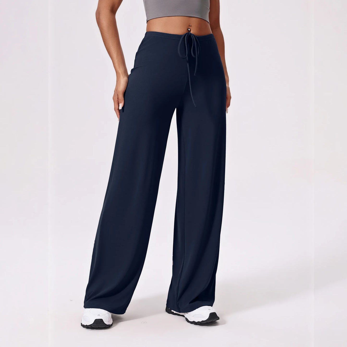 Women's Wide-leg Loose Yoga Pants High Waist Hip Lift Breathable Sports Flared Trousers