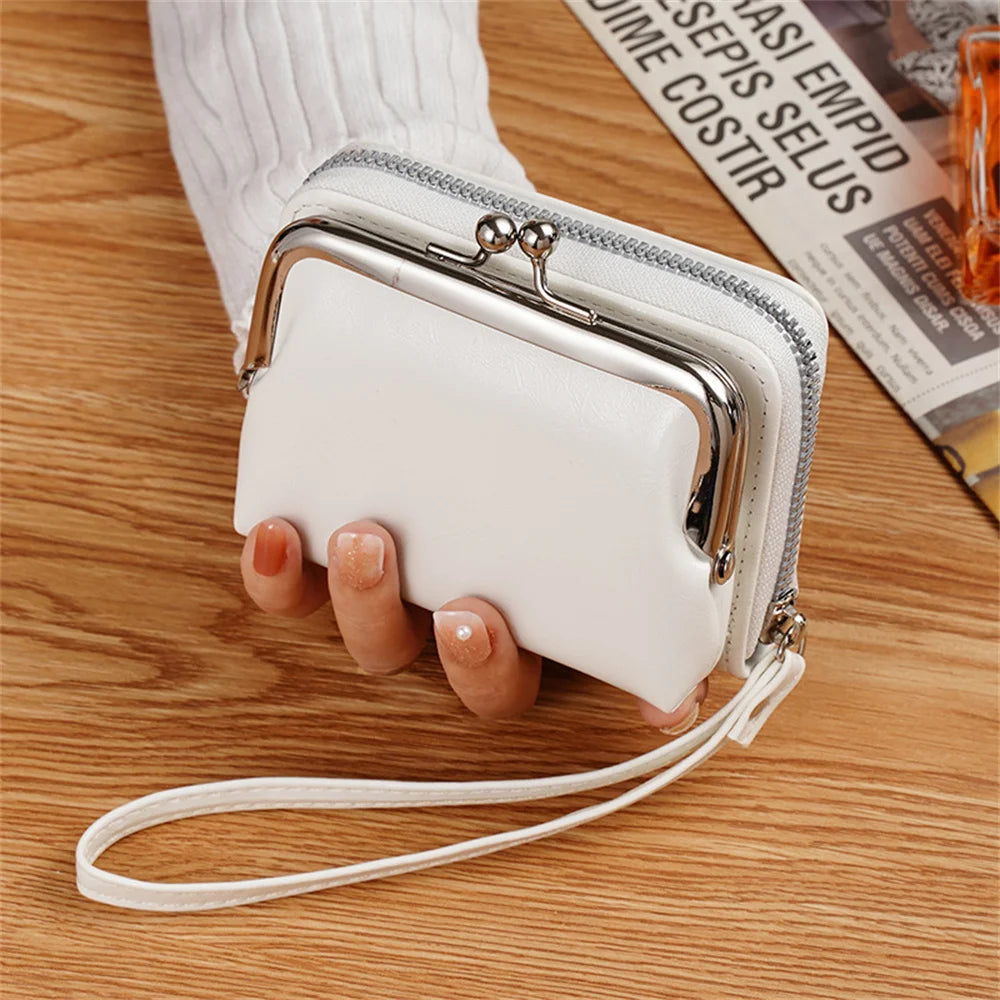 Women's Wallet Fashionable and Minimalist Wrist Strap Short Zero Wallet